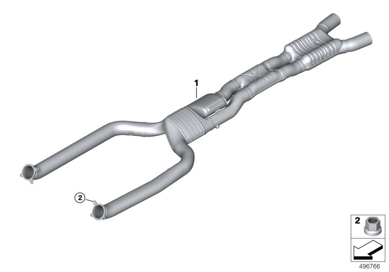 Exhaust system,front/intermediate pipes