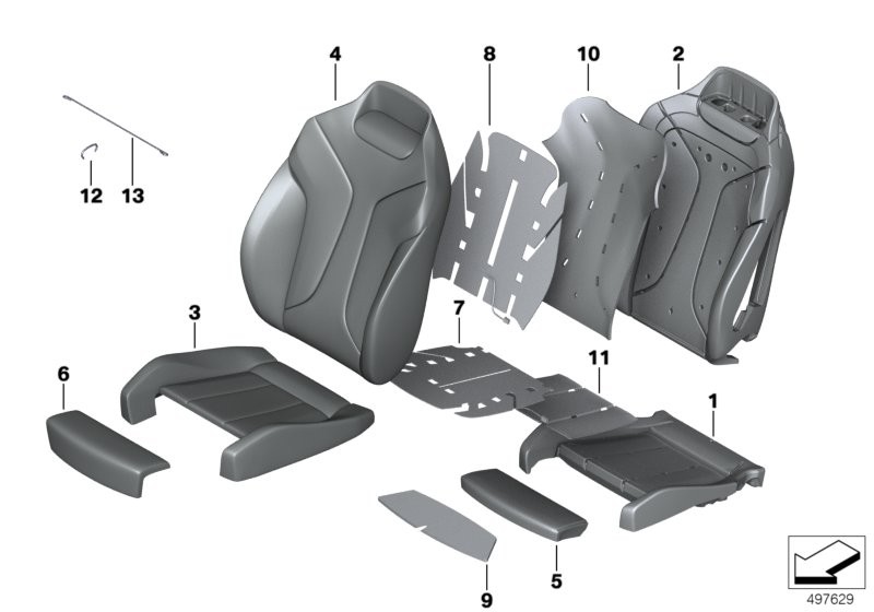 座椅 前部 座垫和座套 舒适型座椅