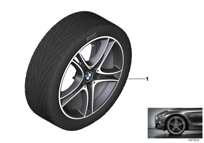 Roue all. BMW rayons doubles 361 - 18''