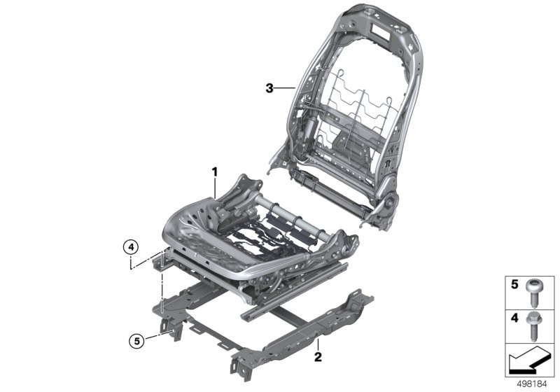 Rear seat seat frame Business