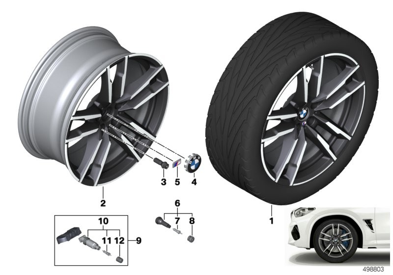 BMW lt-all.wheel double spoke 764M - 20