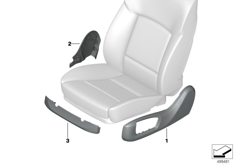 Individual seat trims, front