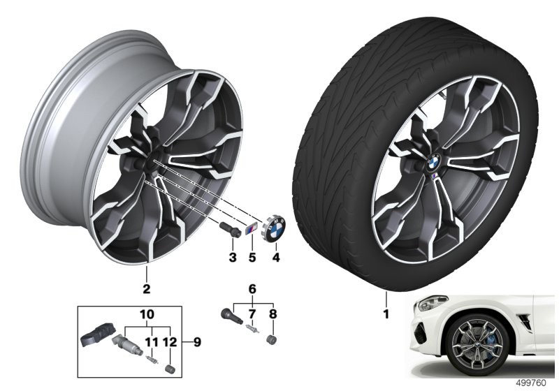 BMW light-alloy wheel V-spoke 765M 21