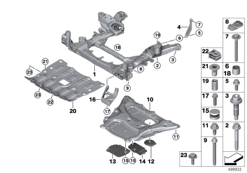 Front axle support