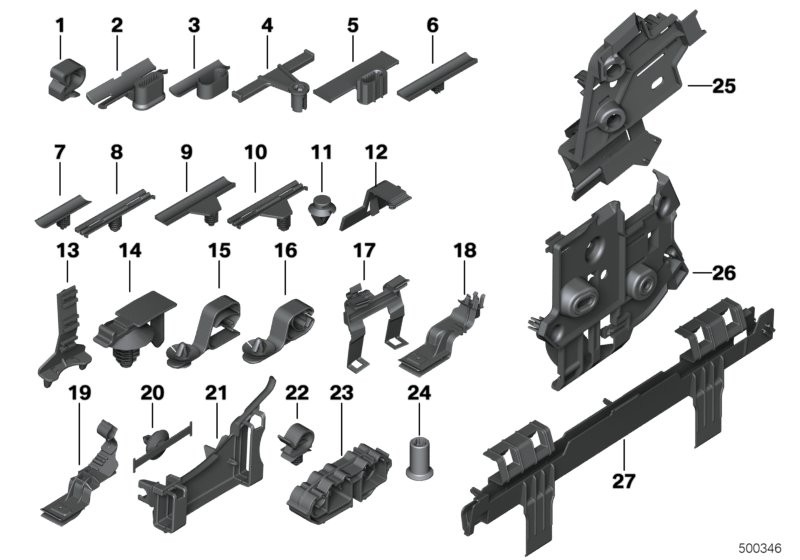 Various cable holders