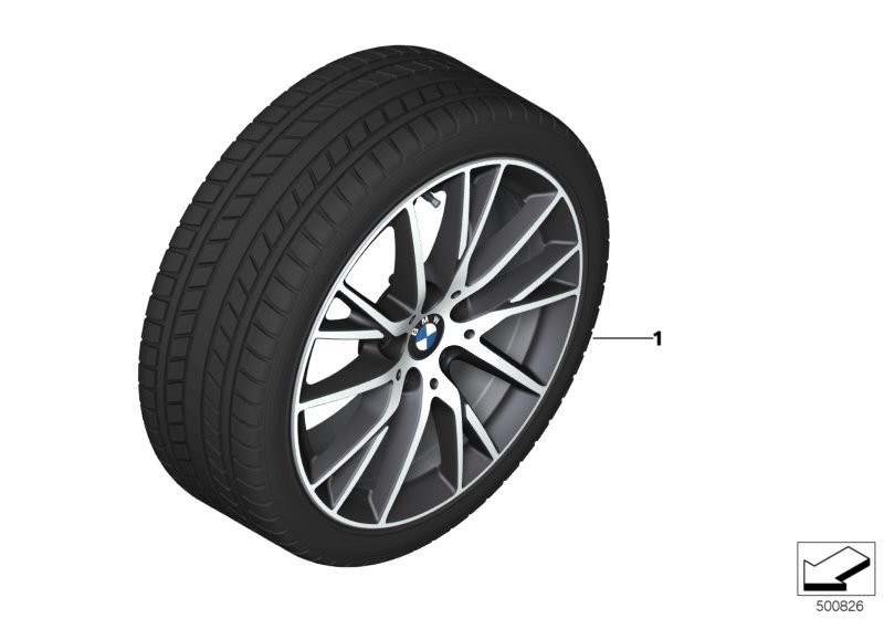 Winter wheel with tyre Y-spoke 489 - 17