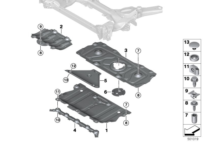 Front axle support underride protection