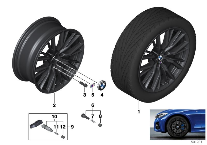BMW LA wheel double spoke 796M - 18