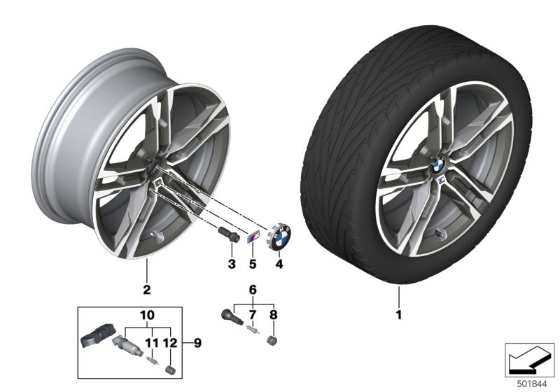 BMW light-alloy wheel dbl.spk.556M - 18