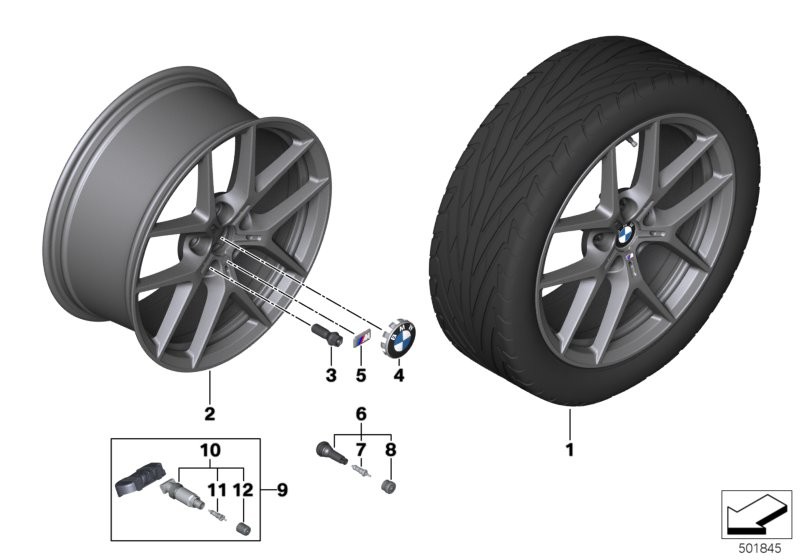 BMW light-alloy wheel Y-spoke 554M - 18