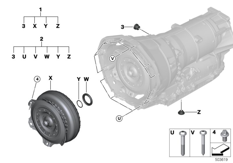 GA8HP95Z torque converter/seal.elements