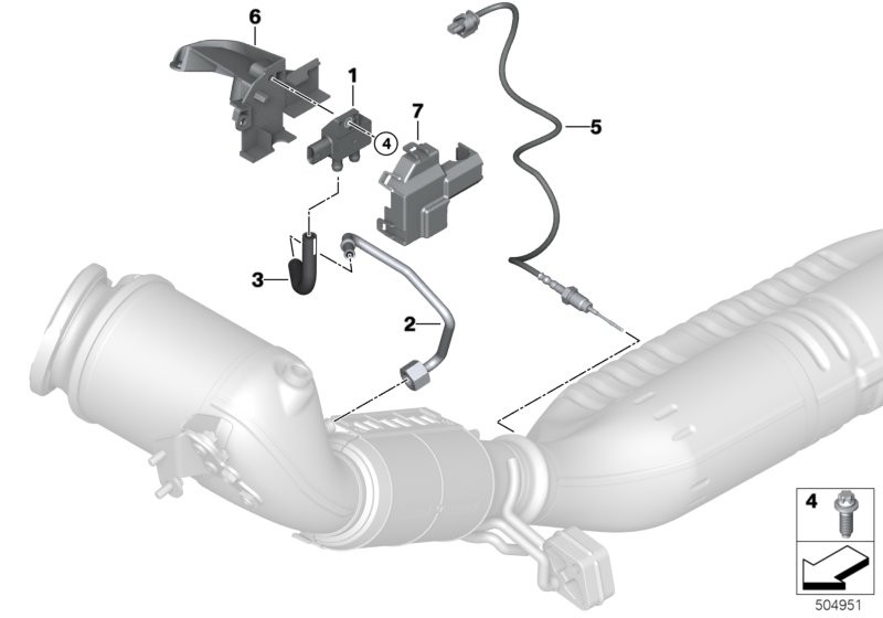 Petrol partic.filter sens./mounted parts