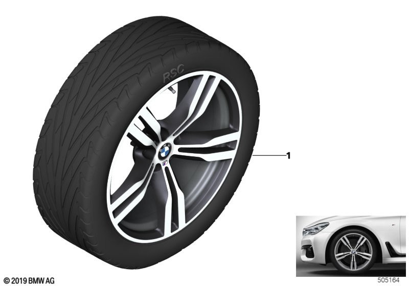 BMW lt-alloy wheel M dbl spk 648M - 20