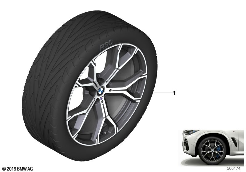 BMW light-alloy wheel Y-spoke 741M - 21