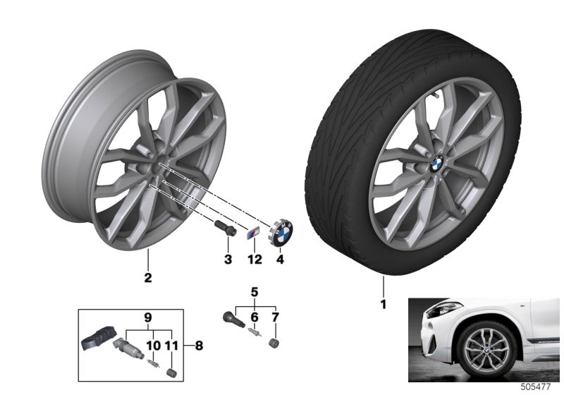 BMW lt-alloy wheel Y-spoke 711M - 18