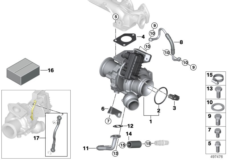 BMW Turbo compres.di sovralim.con lubrifica.