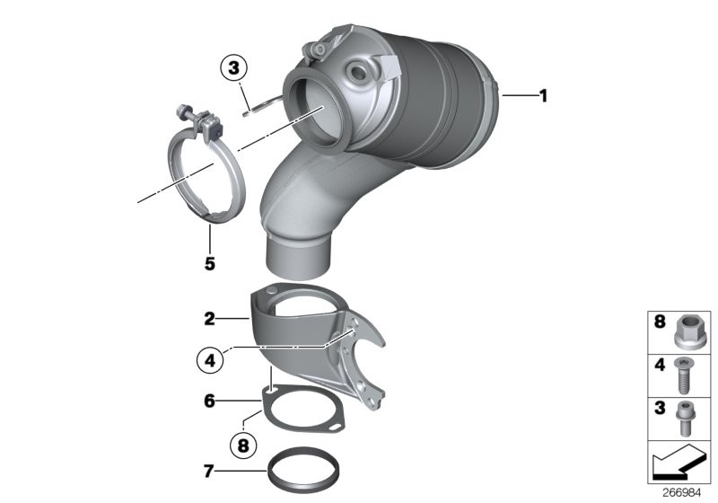BMW Collettore scarico con catalizzatore