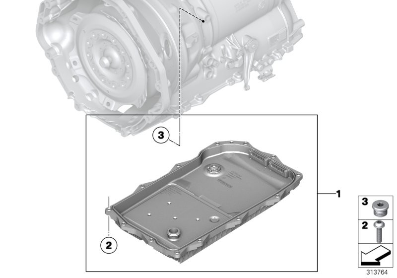 BMW GA8HP45Z coppa dell'olio