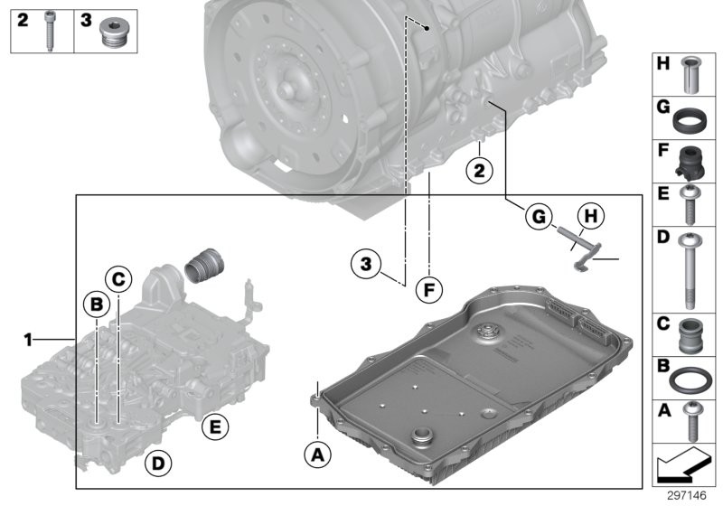 BMW GA8HP45Z albero selettore