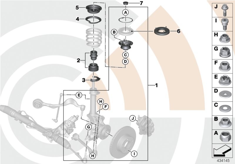 BMW Kit di riparazione ammortizzatore ant.