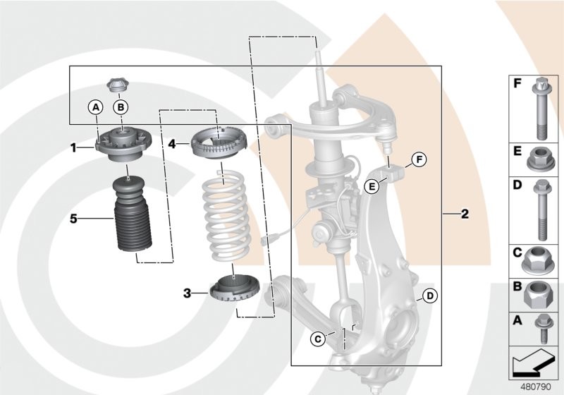 BMW Kit di montaggio cuscinetto di sostegno