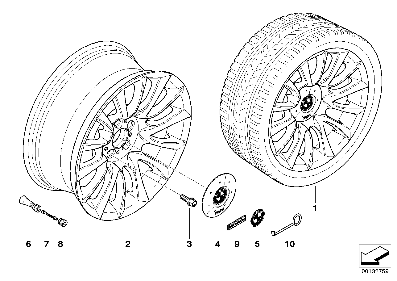 BMW Ruota Individual LL BMW raggi a V 152