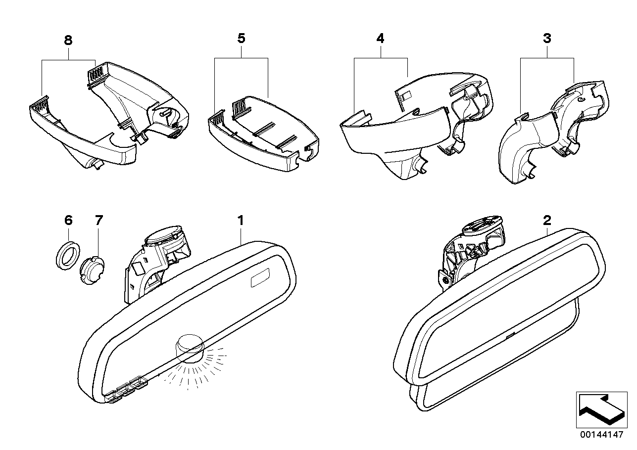 BMW Retrovisore interno