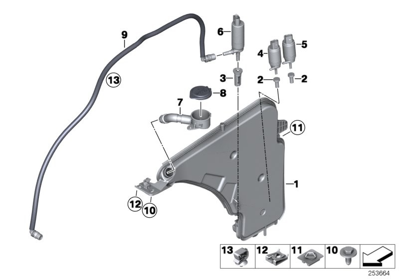 BMW Serbatoio acqua lavacristalli/lavafari