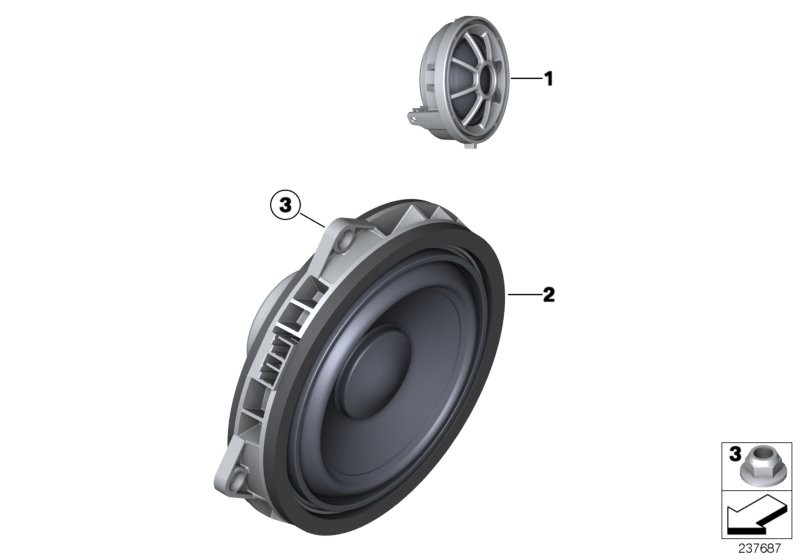 BMW 個別部品､F ドア Top-HiFi システム