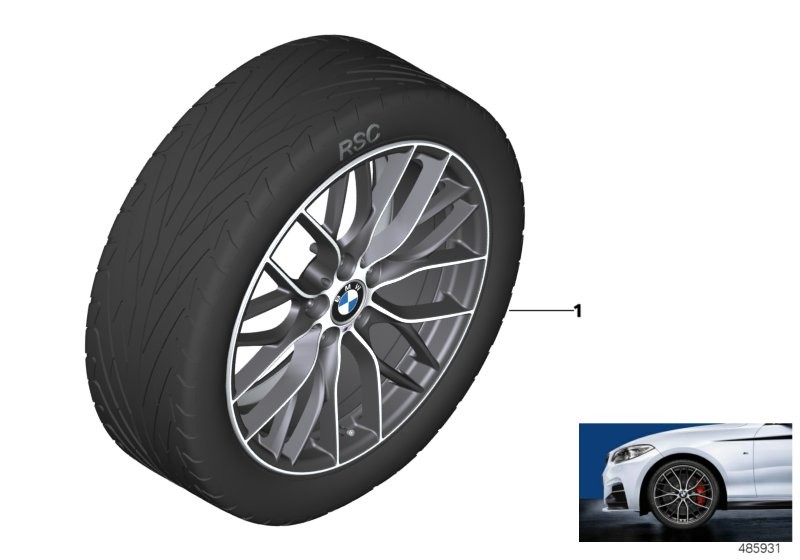 BMW BMW 경량 알로이 휠 M Perf. 더블 스포크 405M - 20