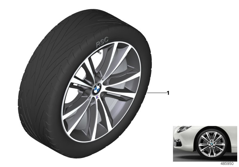 BMW BMW 경량 알로이 휠 M Perf. V-스포크 464M - 20