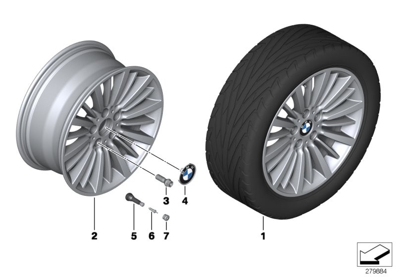 BMW BMW 경합금 휠, 멀티 스포크 416 - 18''