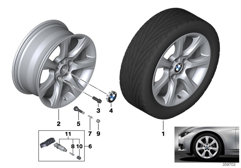 BMW BMW 경합금 휠, 스타 스포크 396 - 18''