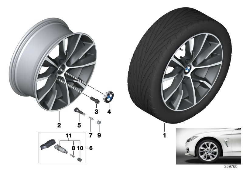 BMW BMW 경합금 휠, 터빈 스타일링 402 - 19''