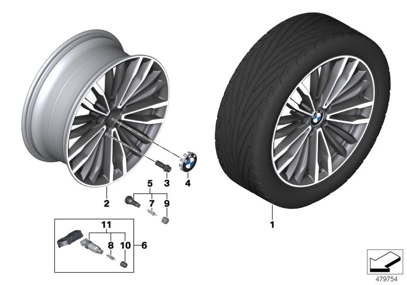 BMW BMW LM 휠, 멀티 스포크 708 - 19