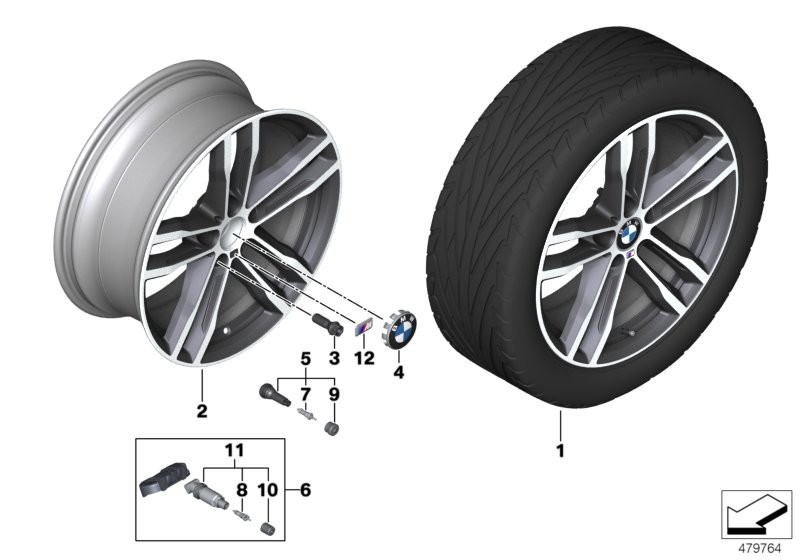 BMW BMW LM 휠, M 더블 스포크 704 - 19