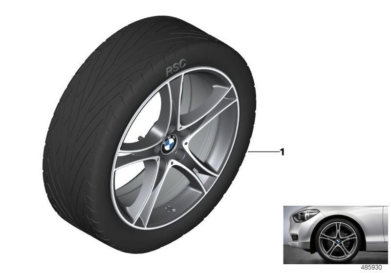 BMW BMW roda li.le.raio duplo 361 - 20''