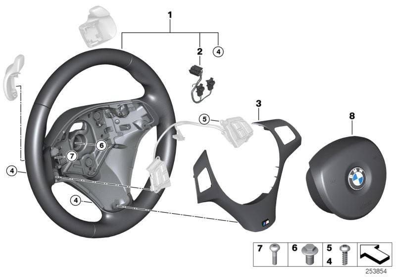 BMW Volante desp.M airbag MF/hast. selecção
