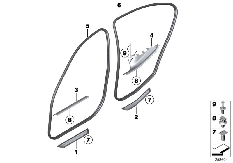 BMW Protecção aresta/guarnição embaladeira