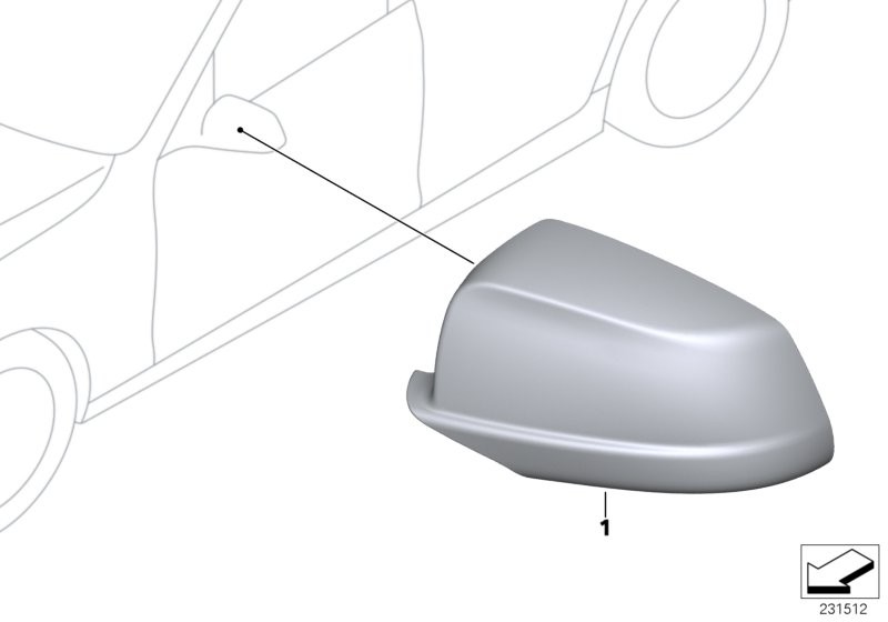 BMW Ytterspegelkåpor krom - F0x, F1x