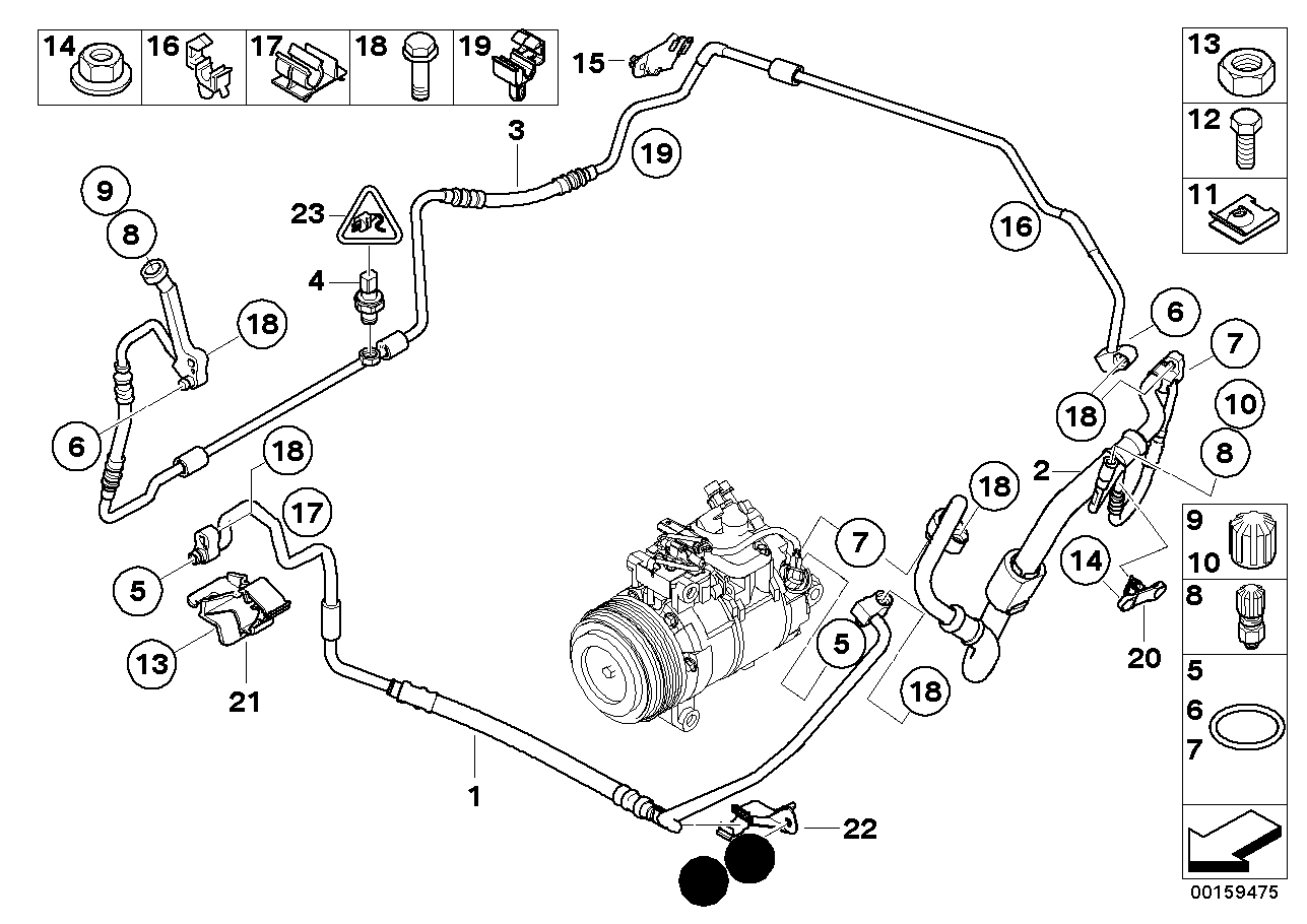 BMW Kylmedelledning