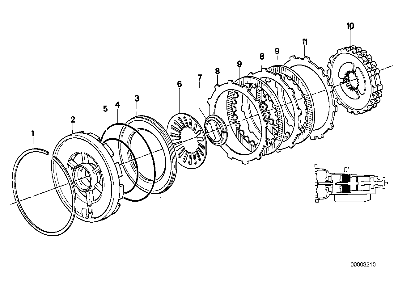 BMW แผ่นเบรค C', ZF 4HP22/24