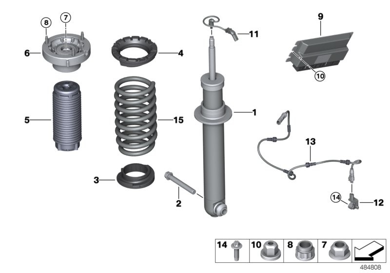 BMW ชุดสปริงฯหลัง EDC/ชุดควบคุม/เซ็นเซอร์