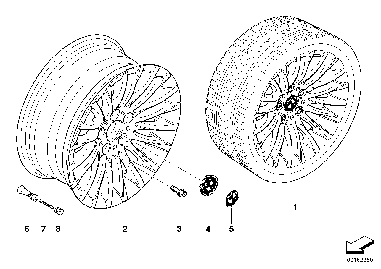 BMW ล้ออัลลอย BMW แบบ Radial Spoke 187