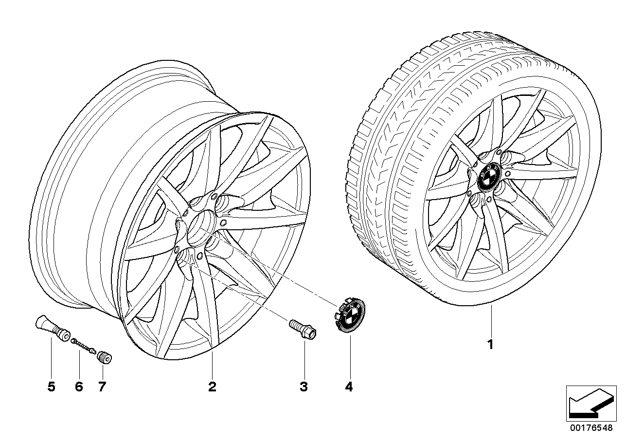 BMW ล้ออัลลอย BMW แบบ Star Spoke 286