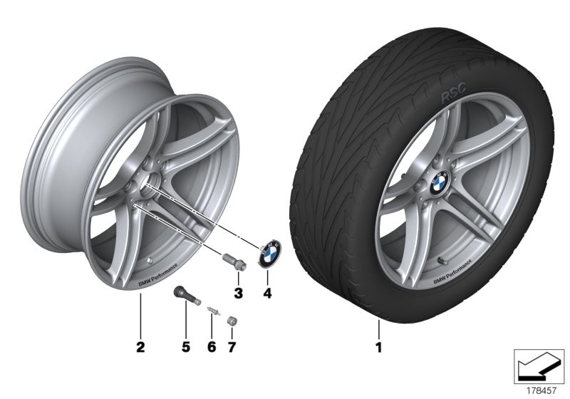 BMW ล้ออัลลอย BMW,Perform. Double Spoke 313