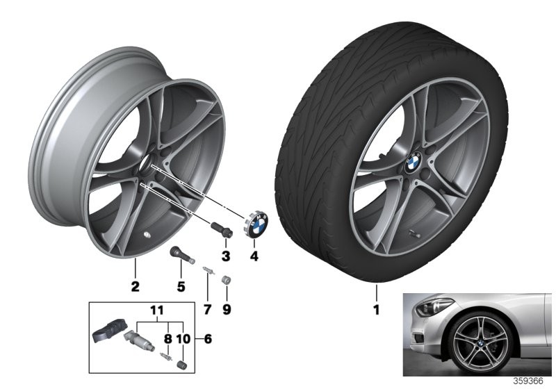 BMW ล้ออัลลอย BMW Double Spoke 361 -19''