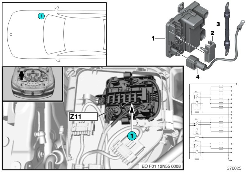BMW โมดูลแหล่งจ่ายไฟแบบในตัว Z11