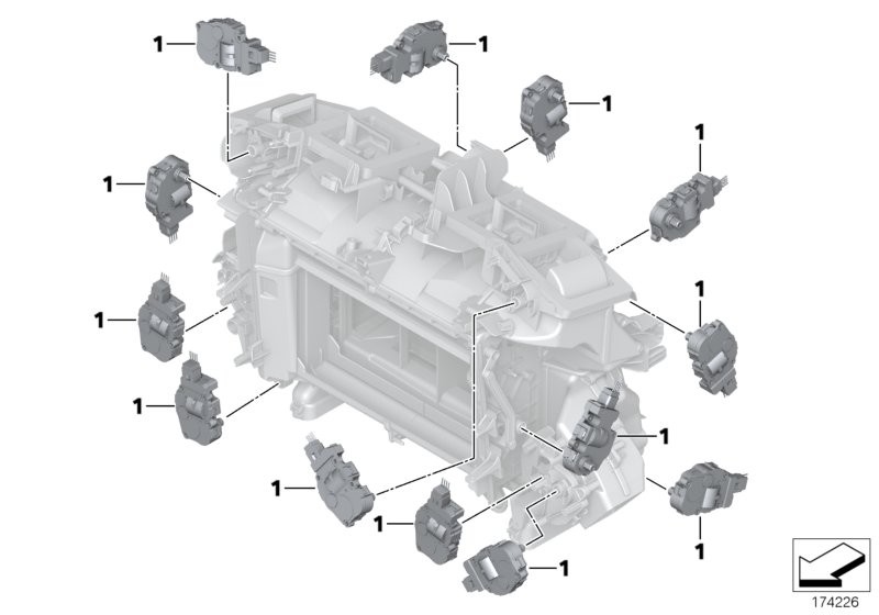 BMW แอ๊คทูเอเตอร์สำหรับระบบปรับอากาศอัตโนฯ