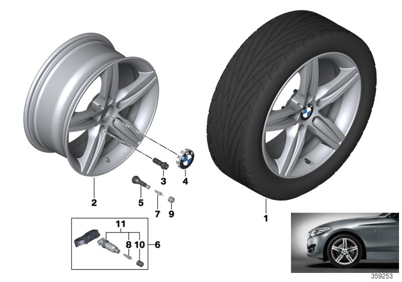 BMW BMW 轻合金车轮 星式轮辐 379